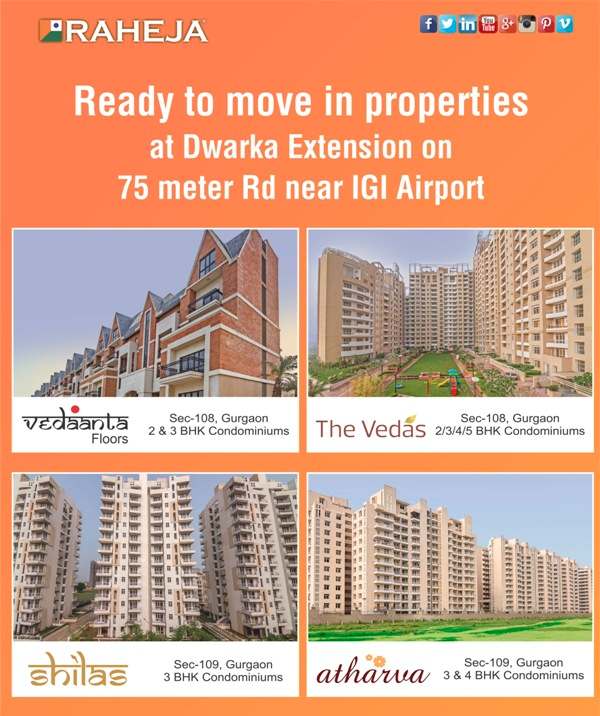 Raheja Developers Offers Ready to Move-In Properties at Dwarka Expressway Road, Gurgaon